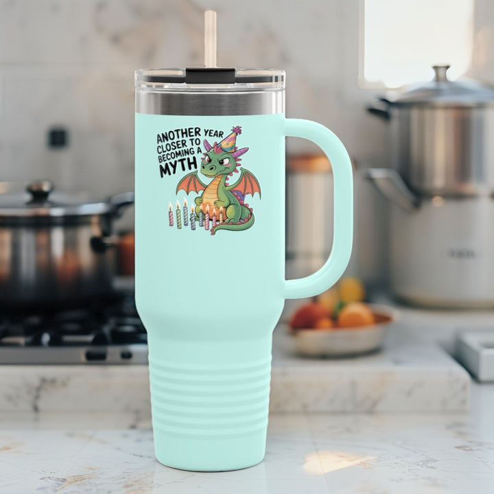 Dragon Insulated Travel Mug, 40oz, Dragon Birthday Tumbler