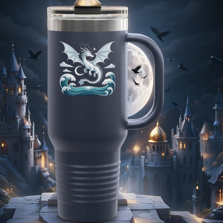 Dragon Insulated Travel Mug - Perfect for Adventure Lovers, Camping, Road Trips, Gifts for Friends, Motivational Designs