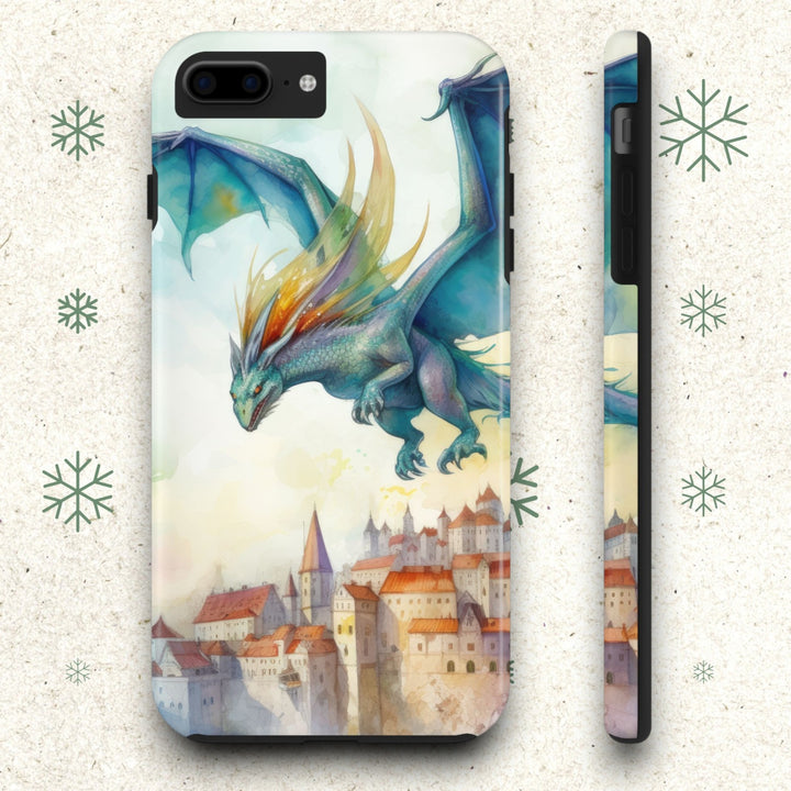Tough Phone Cases - Dragon Over City