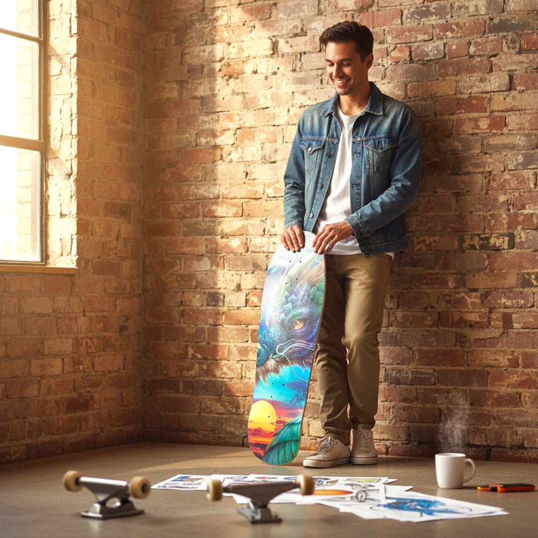 Custom Skateboard - Dragon Power