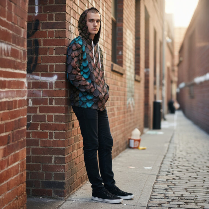 Men's Full-Zip Hoodie - Dragon Scales
