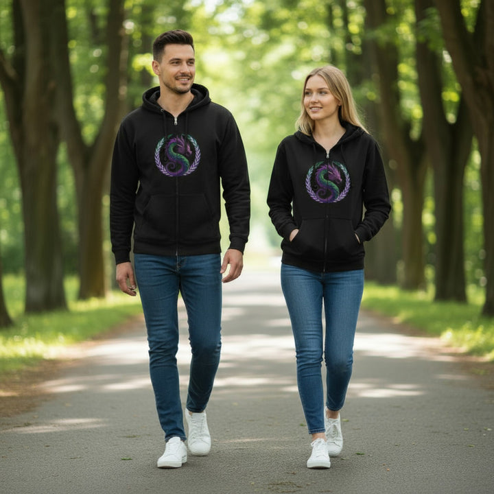 Dragon's Heart - Unisex Heavy Blend™ Full Zip Hooded Sweatshirt