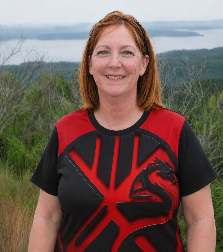 Stylish Women's Sports Jersey with Dragon Design