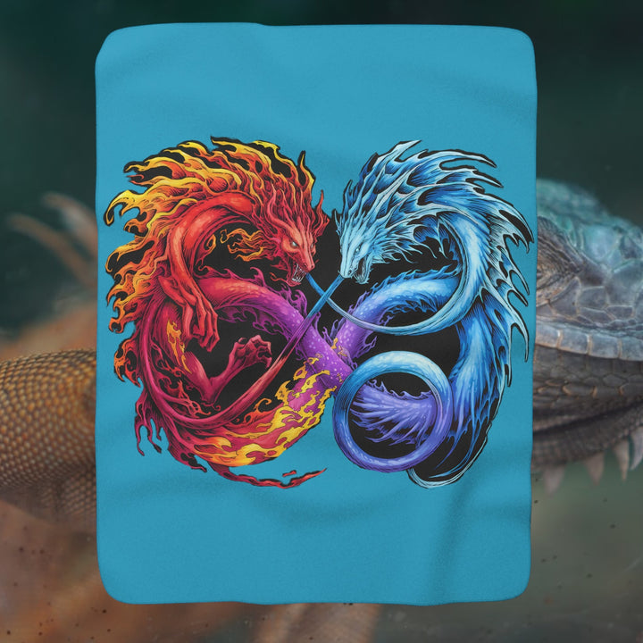 Dragons Infinity Sherpa Fleece Blanket – Cozy Throw for Fantasy Lovers