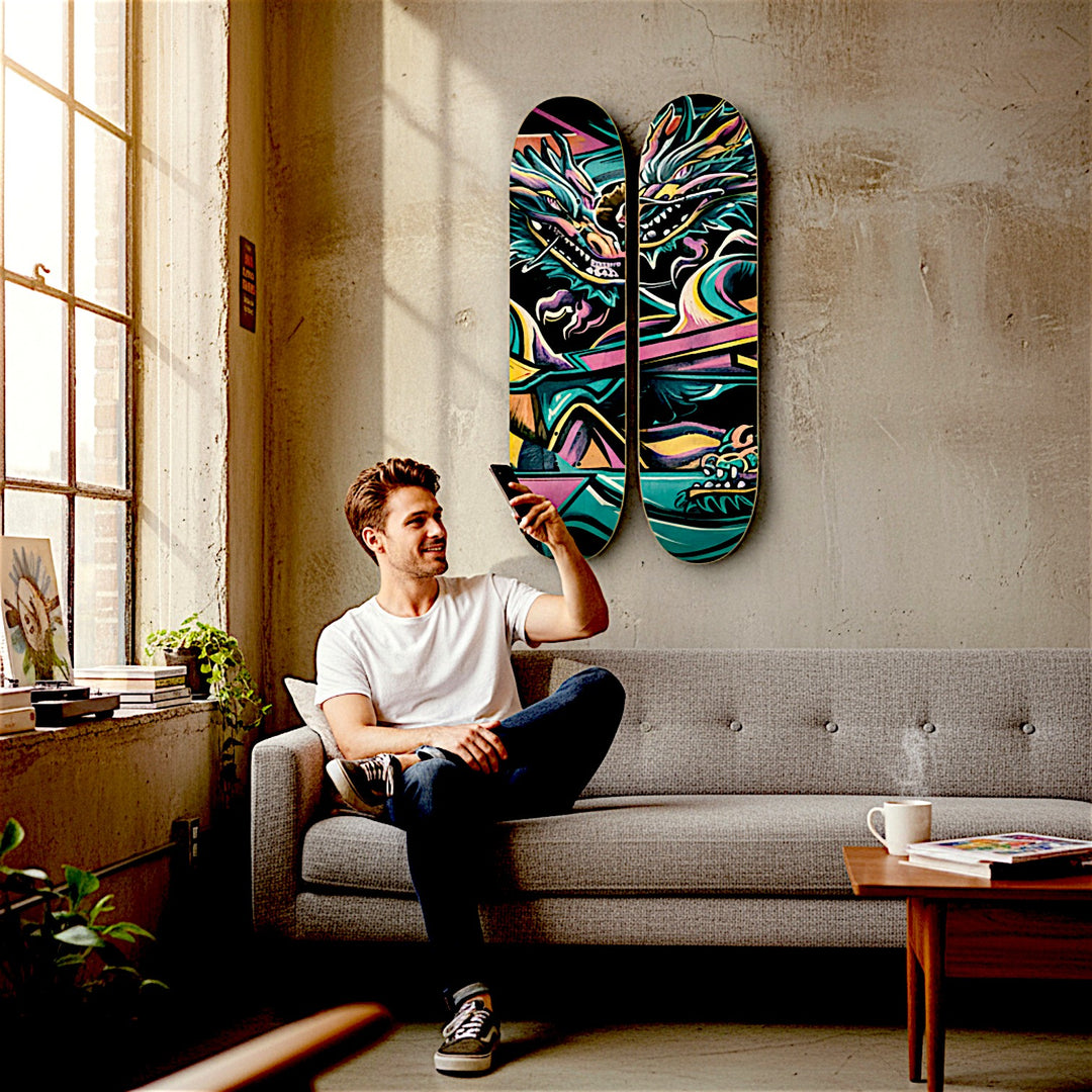 2 Skateboard Series Art - Dragons Watch