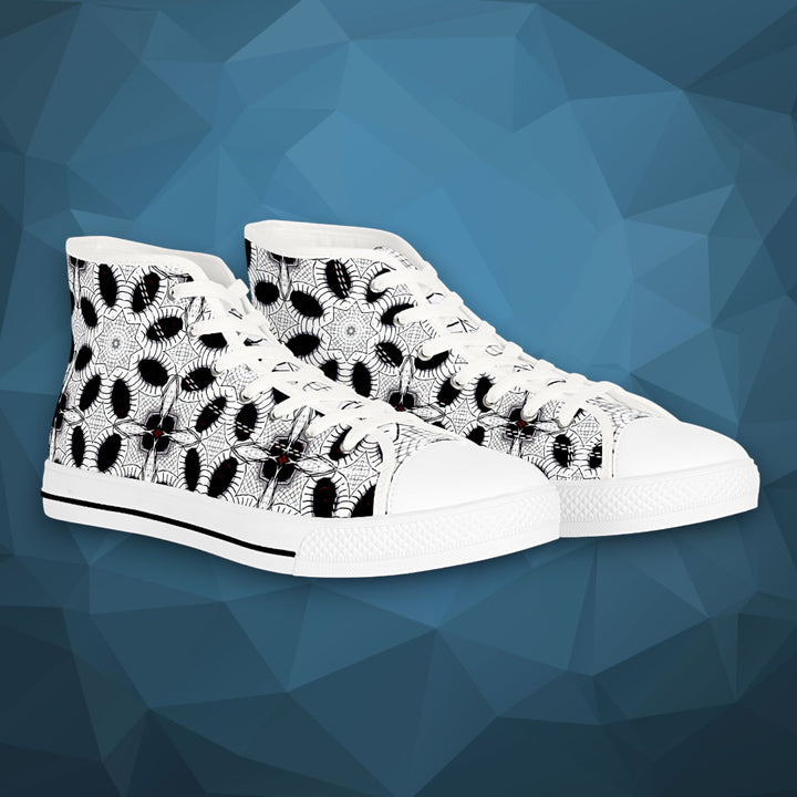 High Top Sneakers - DualTone Dash Design for Men