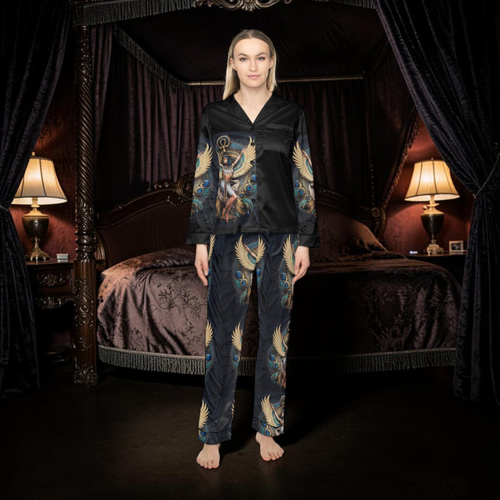 Women's Satin Pajamas - Egyptian goddess