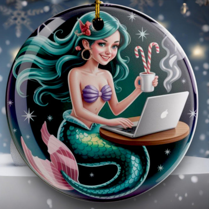 Mermaid Emailer of the Year Ceramic Decoration Ornament