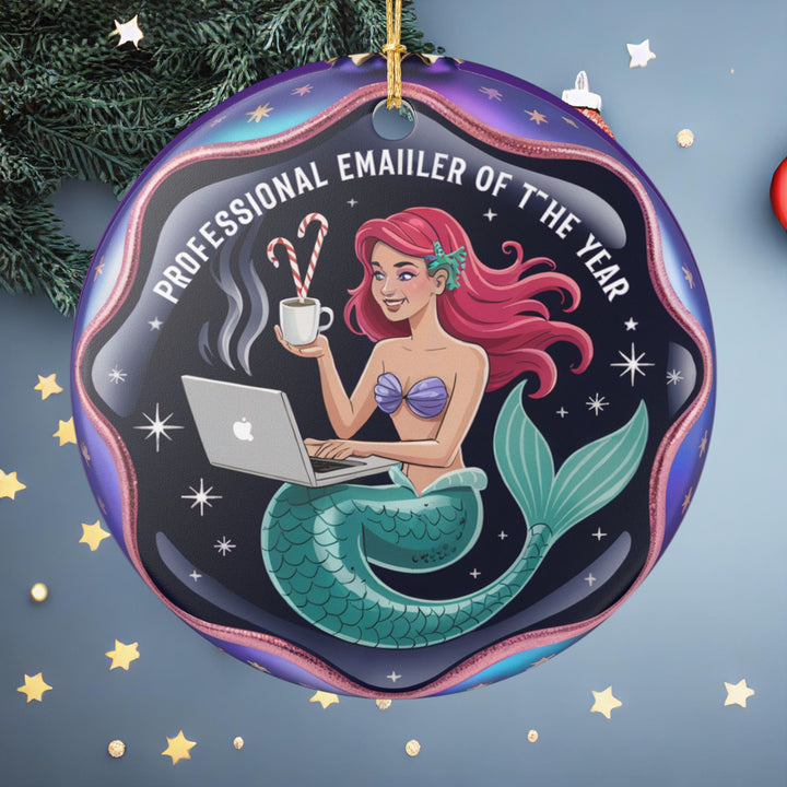 Mermaid Emailer of the Year Ceramic Decoration Ornament
