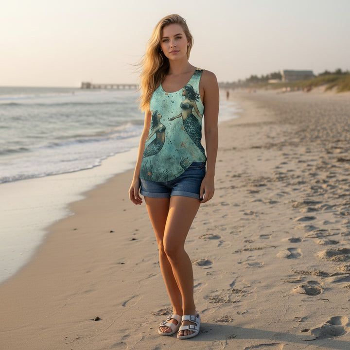 Enchanting Mermaid Tank Top - Ocean-Inspired Summer Apparel