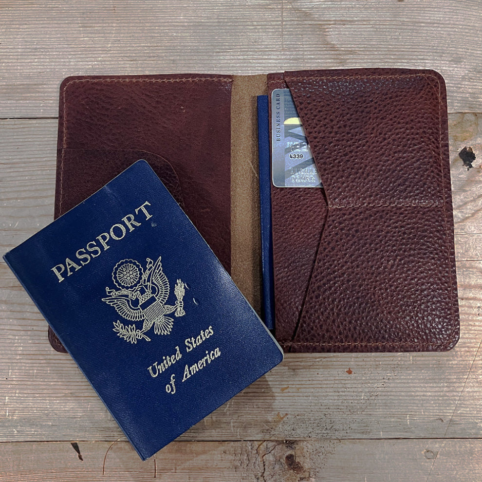 Made in Maine Leather Passport Holder