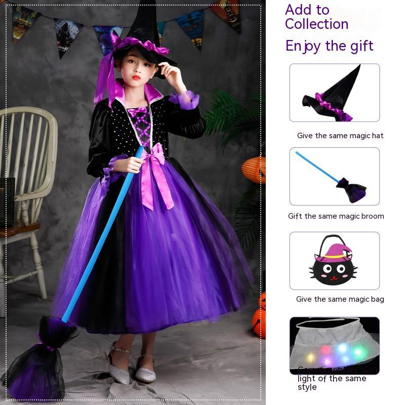 Girls’ Light-Up Halloween Costume Dress – Luminous Party Outfit