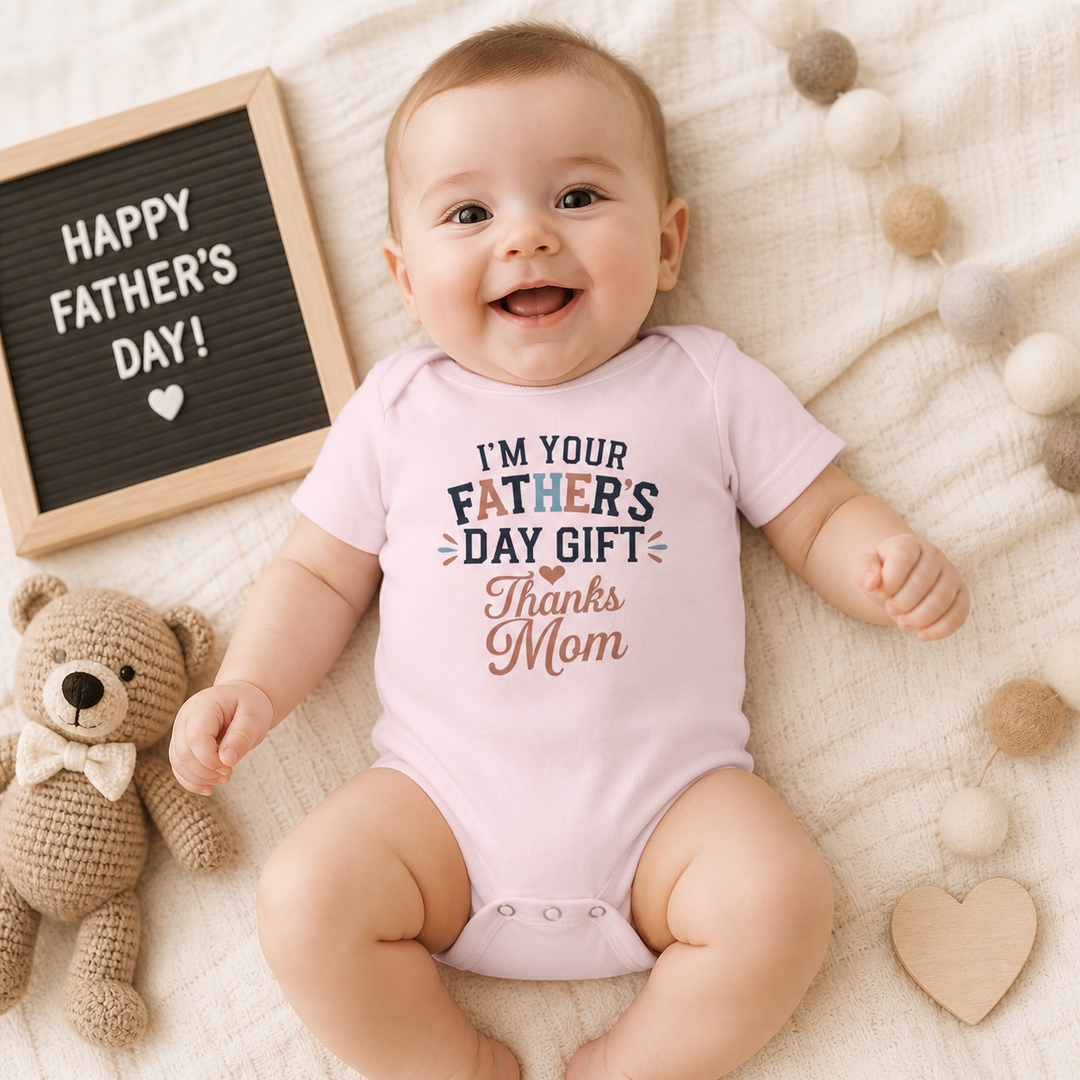 Father’s Day Baby Onesie – “I’m Your Father’s Day Gift” | Cute Infant Outfit