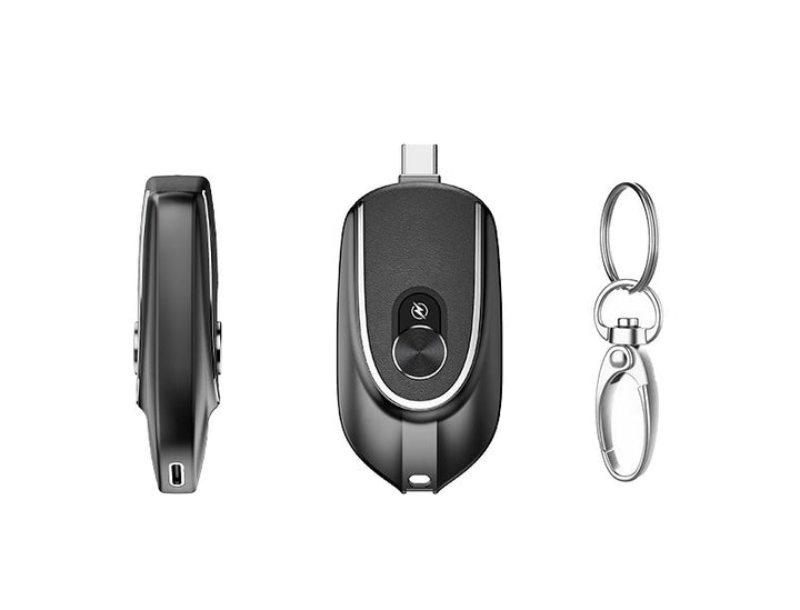 2-in-1 Mini Keychain Power Bank – 1200mAh Portable Charger