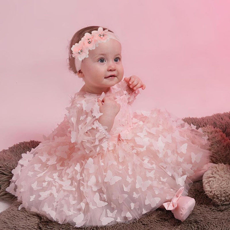 Baby and Toddler Mid-Sleeve Formal Dress