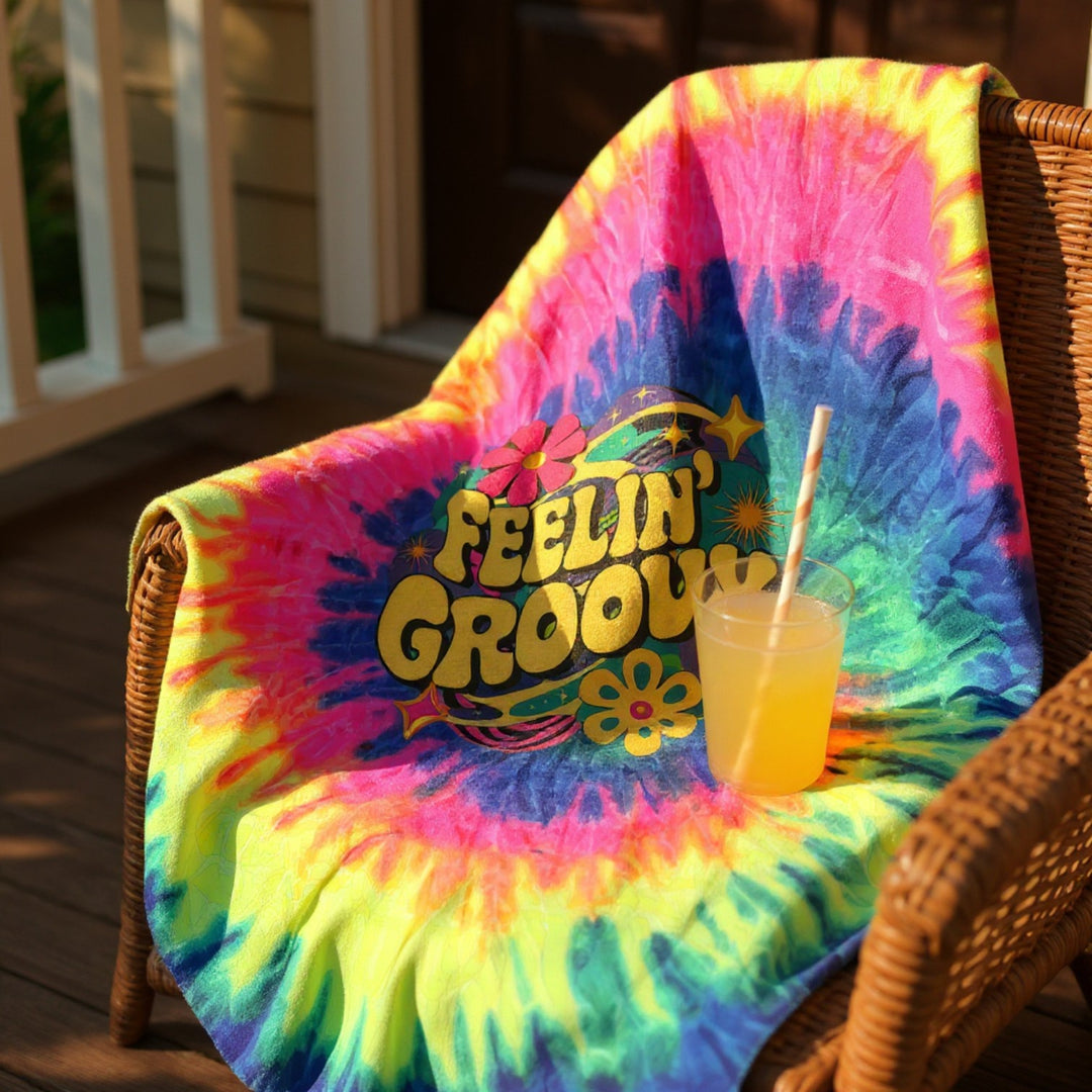 Velveteen Plush Blanket - Feeling Groovy