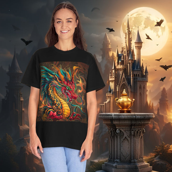 Fire Dragon Garment-Dyed Unisex T-Shirt