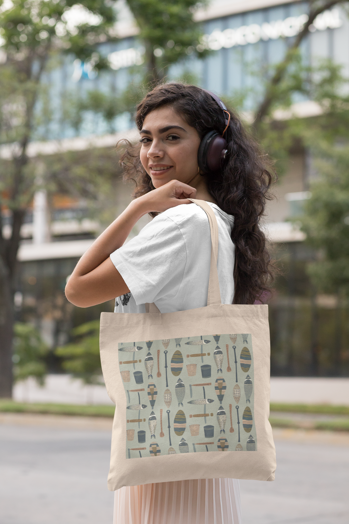 Fish Line Tote Bag