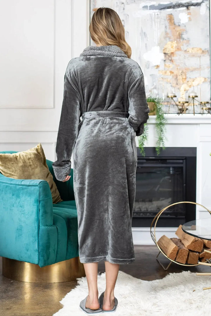 Women's Ultra Soft Plush Bathrobe | CloudSoft Luxury Fleece Robe