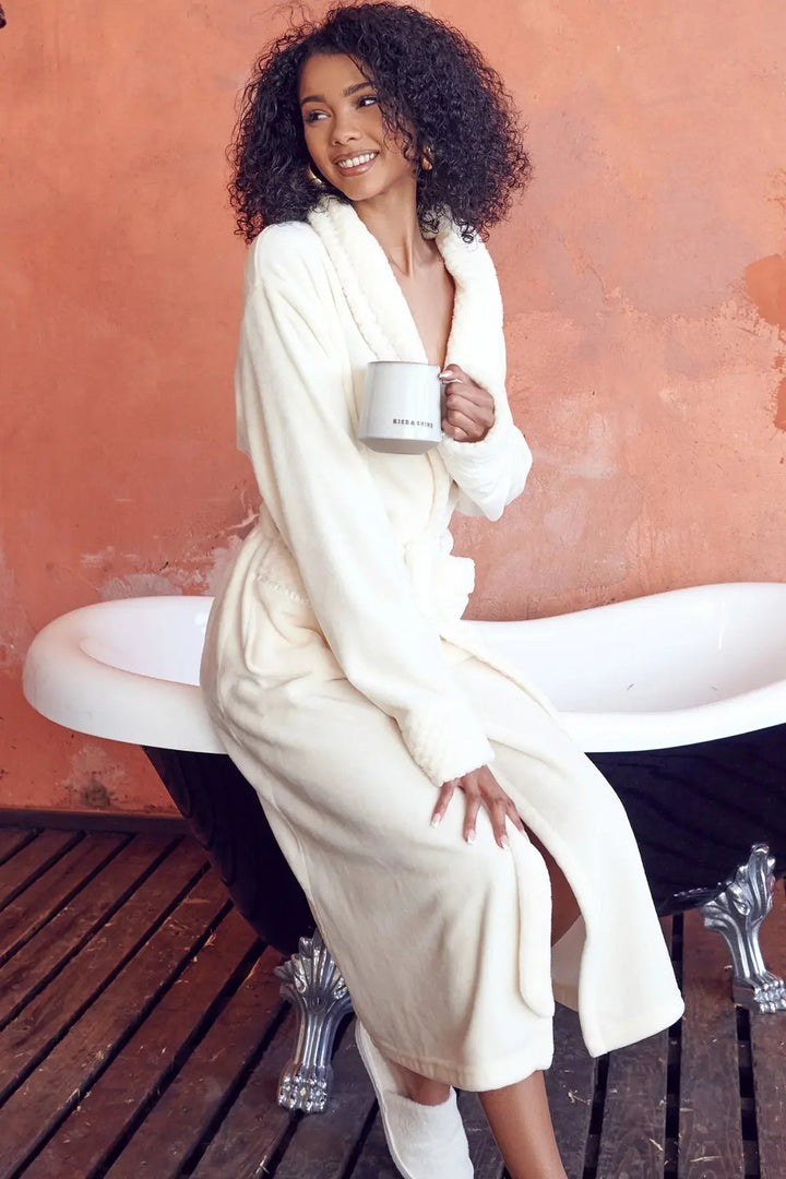 Women's Ultra Soft Plush Bathrobe | CloudSoft Luxury Fleece Robe