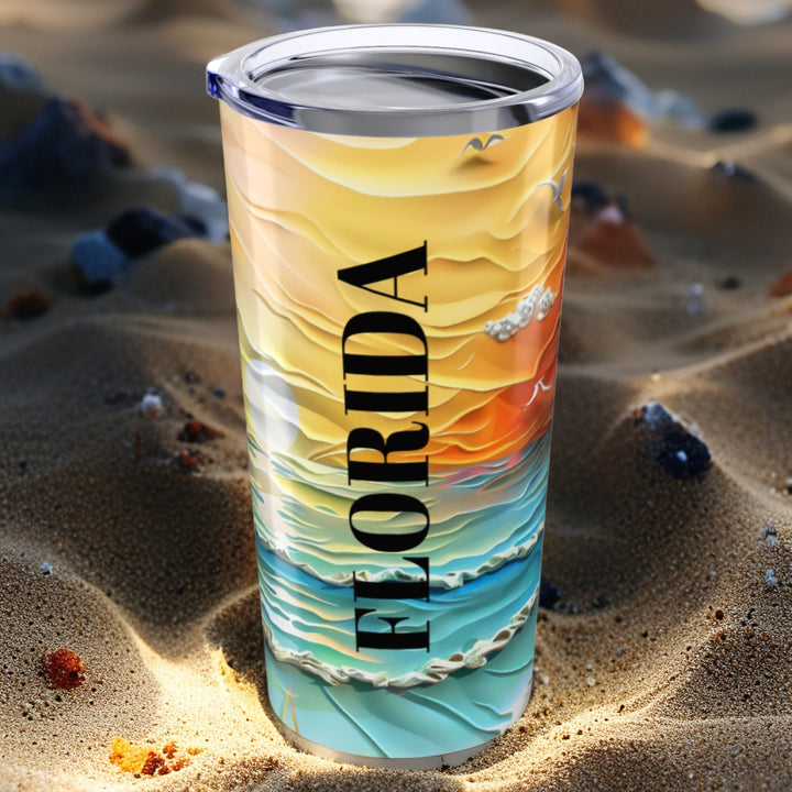 Tumbler 20oz - Florida 3D Beach