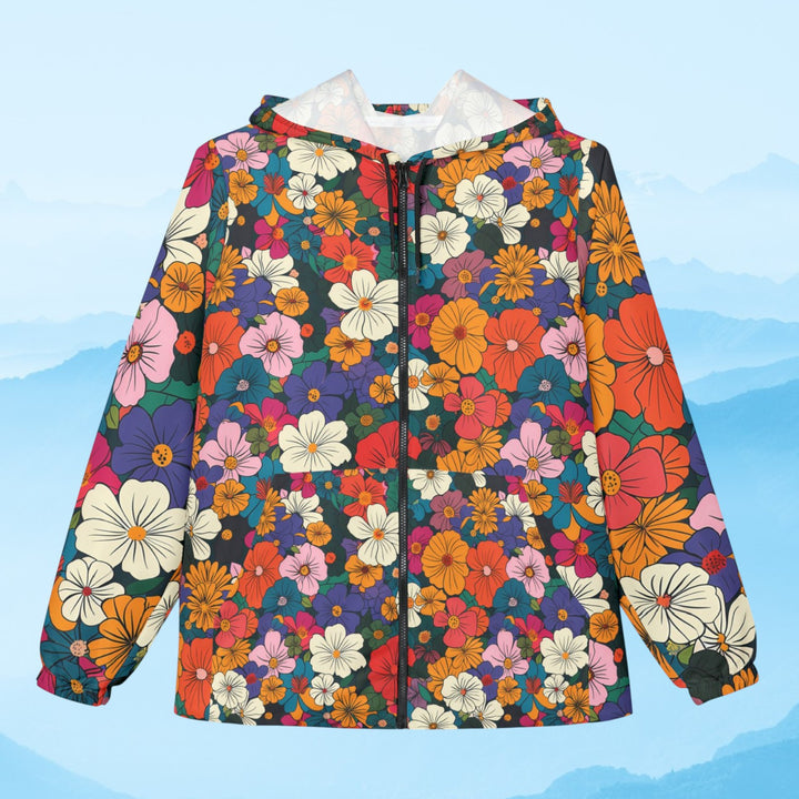 Vibrant Floral Windbreaker Jacket - Perfect for Adventures and Festivals