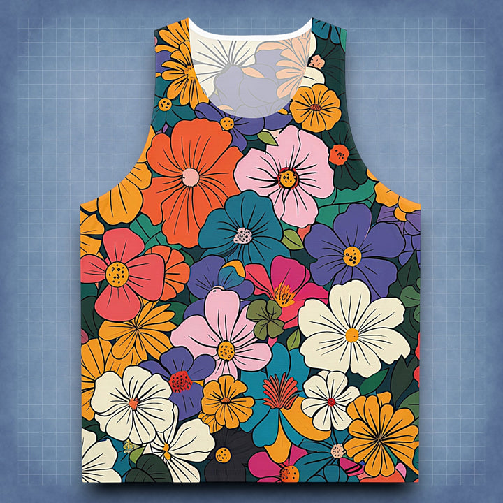 Vibrant Floral Unisex Tank Top - Perfect for Summer Days and Festivals