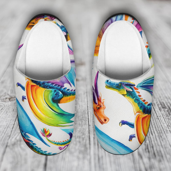 Women's Indoor Slippers - Flying Dragons