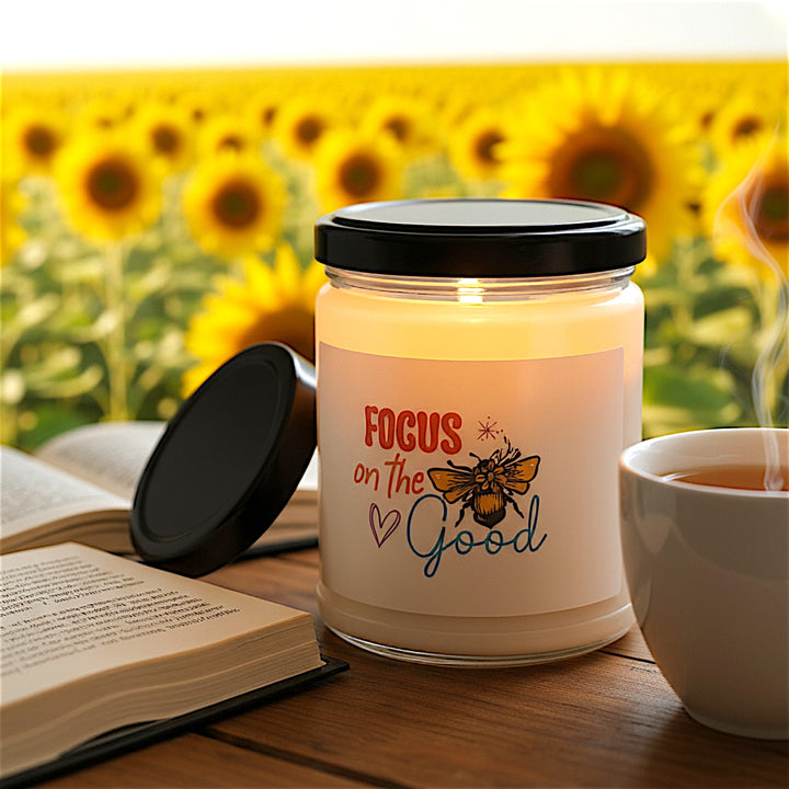 Scented Soy Candle, 9oz - Focus On The Good
