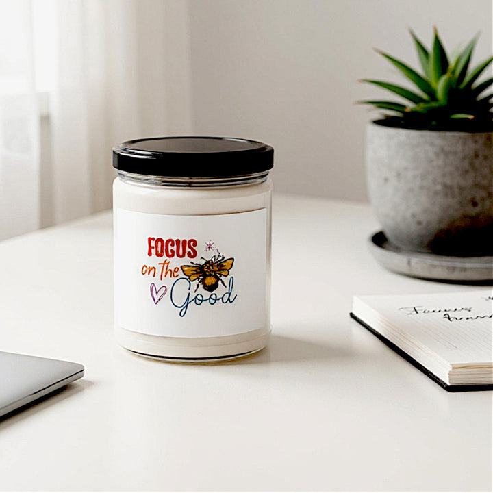 Scented Soy Candle, 9oz - Focus On The Good