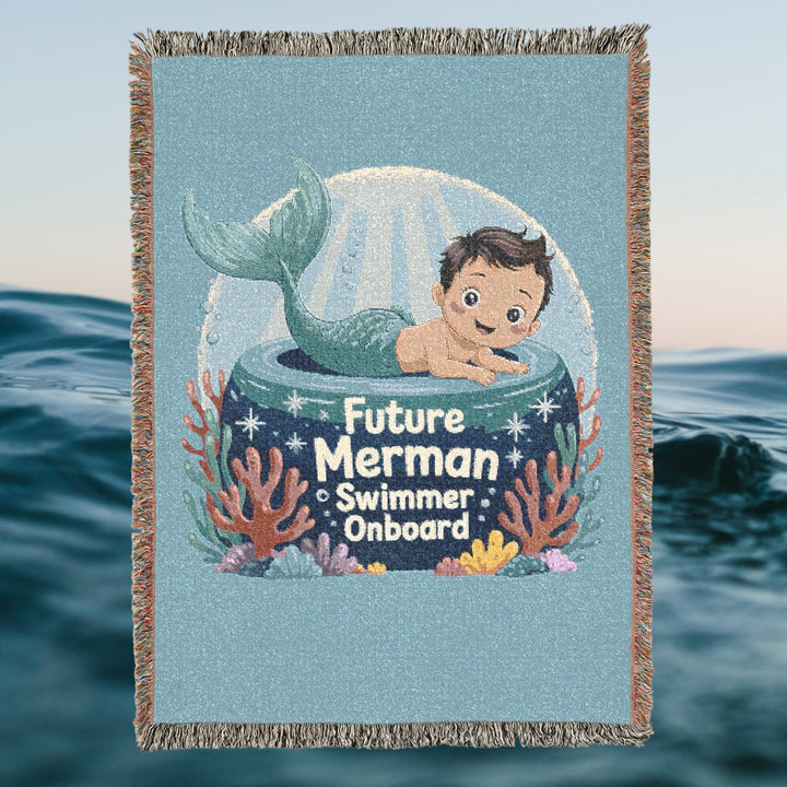 Cozy Future Merman Woven Blanket