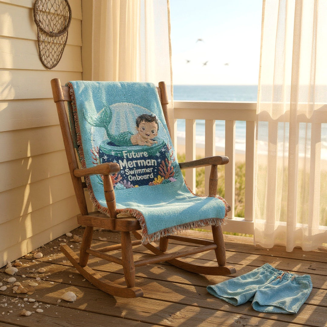 Cozy Future Merman Woven Blanket