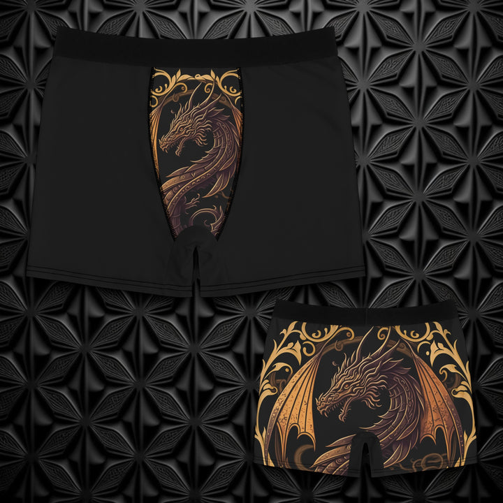 Boxer Briefs Golden Dragon Print