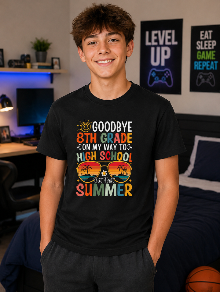 Goodbye 8th Grade Summer Kids Tee - Fun & Stylish Graduation Shirt