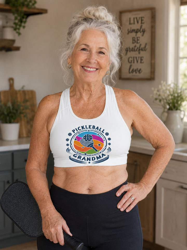 Pickleball Grandma Sports Bra