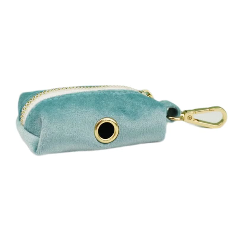 Green Ocean Velvet Personalized Dog Harness, Collar & Leash Set