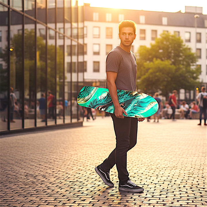 Custom Skateboard - Green Dragon