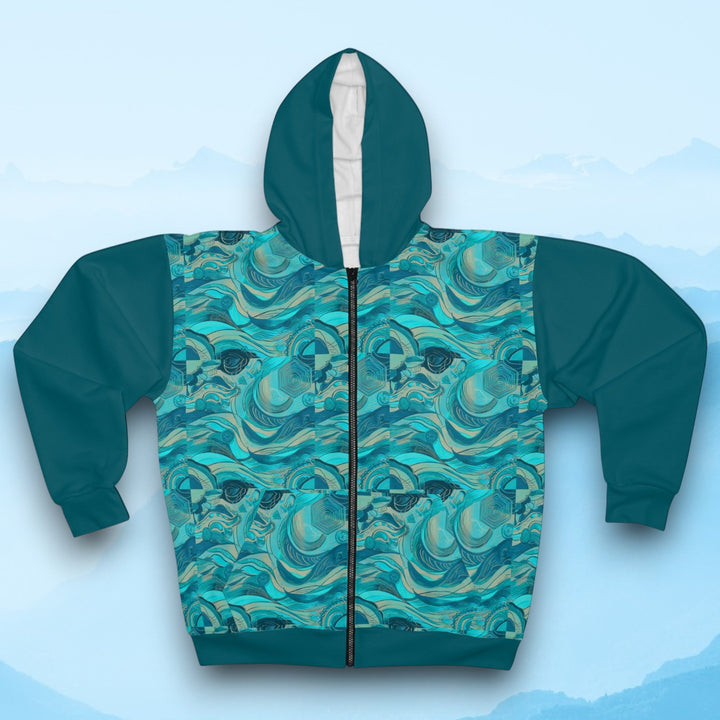 Unisex Zip Hoodie - Waves