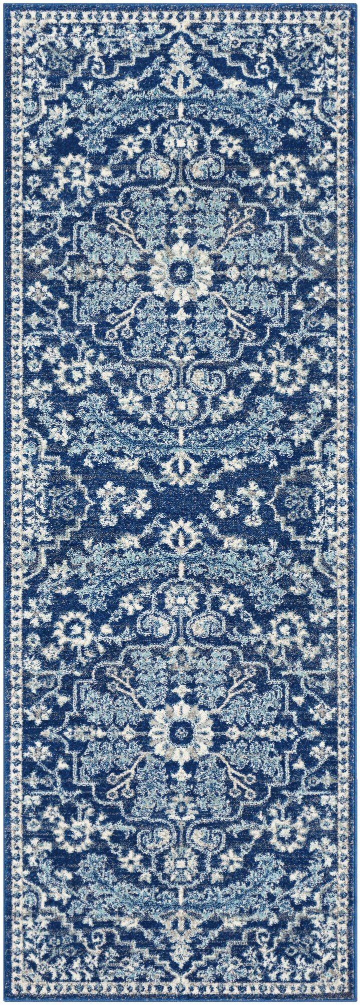 Blue Bodrum Area Rug – Traditional Medallion Rug