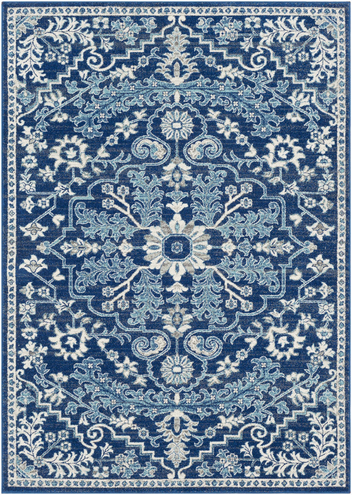 Blue Bodrum Area Rug – Traditional Medallion Rug