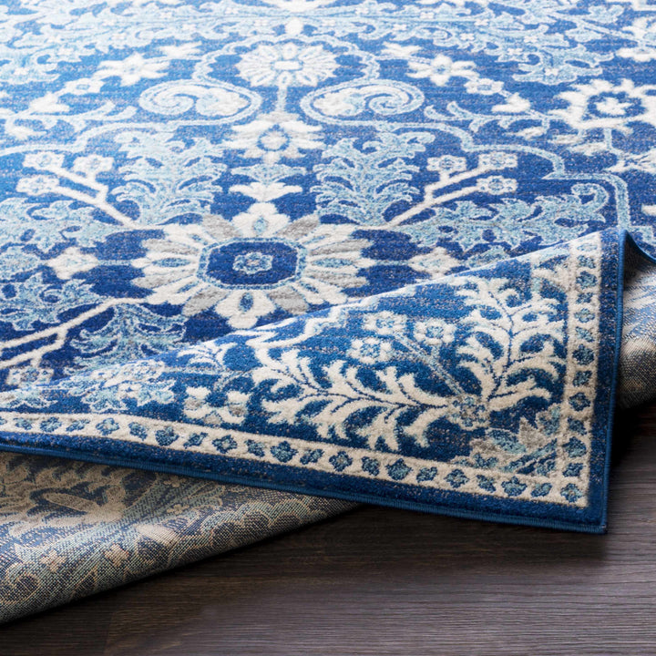 Blue Bodrum Area Rug – Traditional Medallion Rug