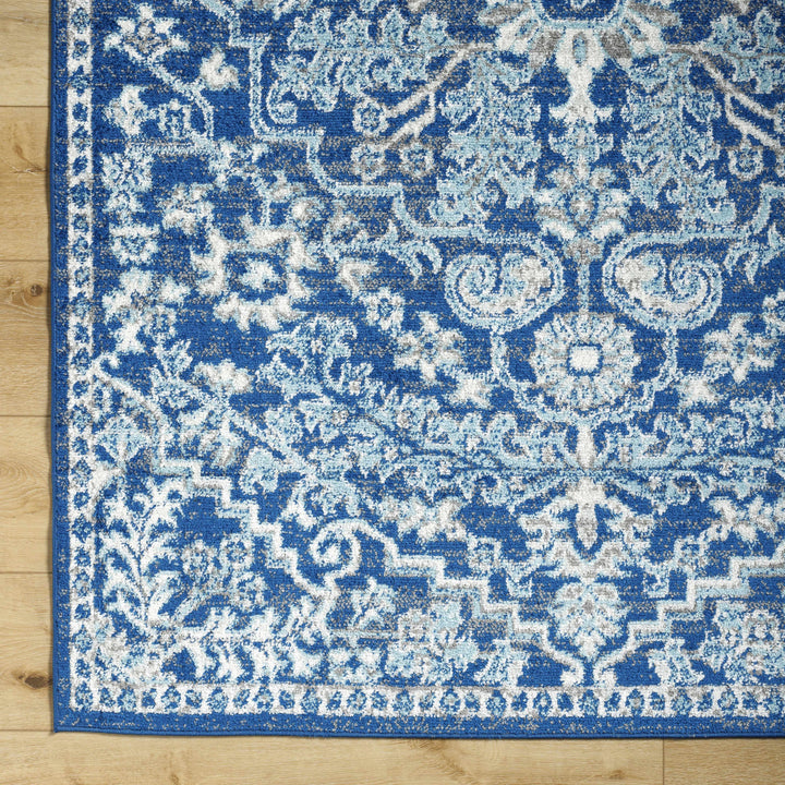 Blue Bodrum Area Rug – Traditional Medallion Rug
