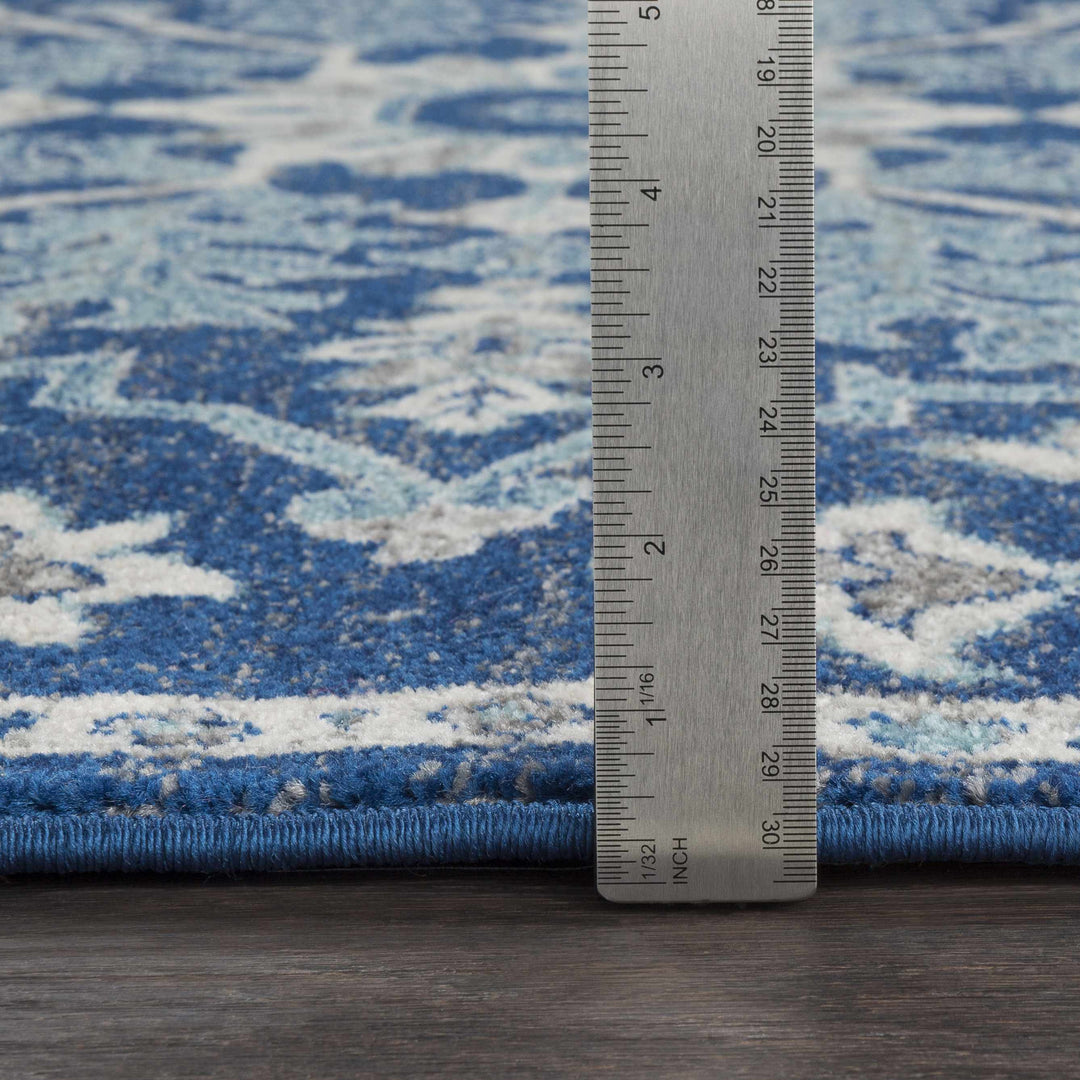 Blue Bodrum Area Rug – Traditional Medallion Rug