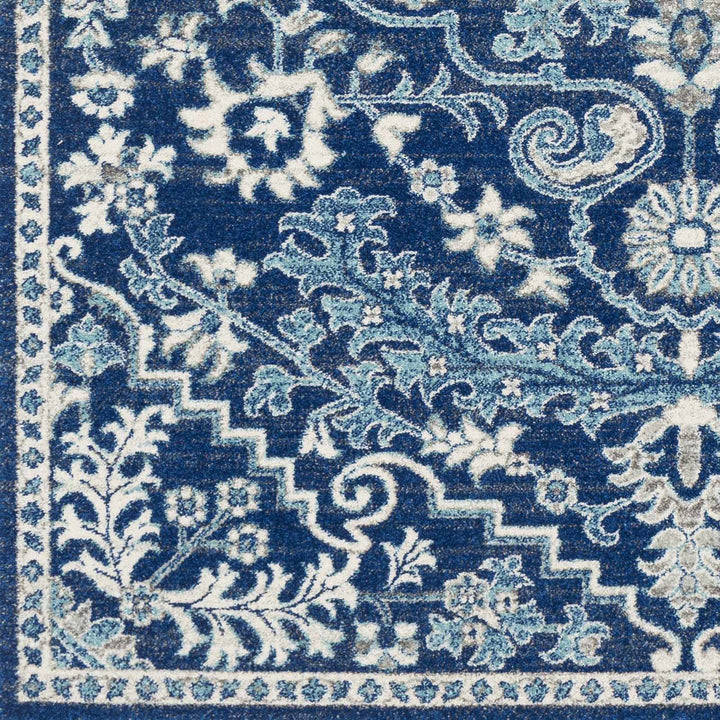 Blue Bodrum Area Rug – Traditional Medallion Rug