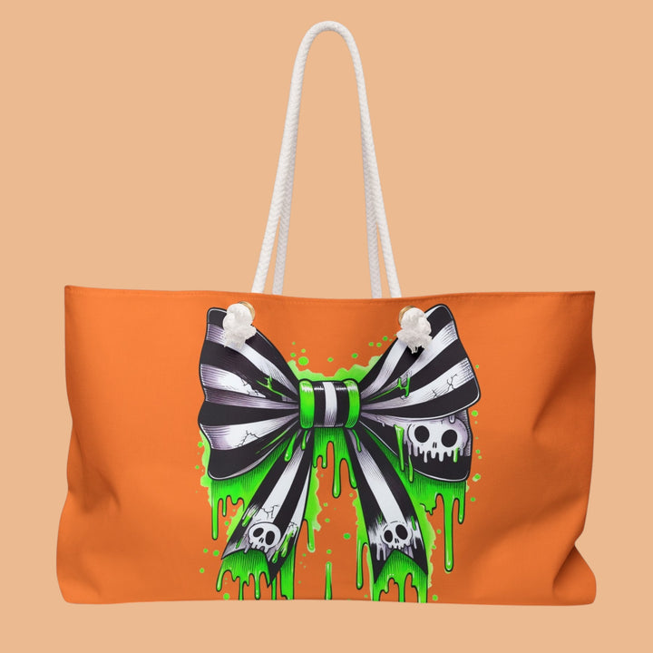 Gothic Skull Bow Weekend Bag – Travel Tote & Stylish Gym Ba