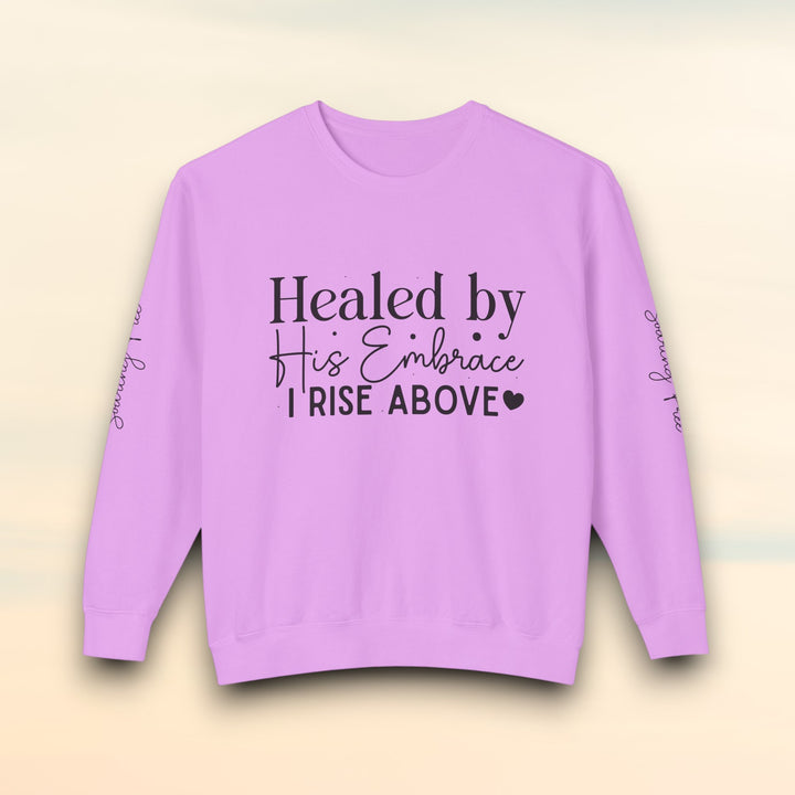 Unisex Lightweight Crewneck Sweatshirt - Healed By His Embrace