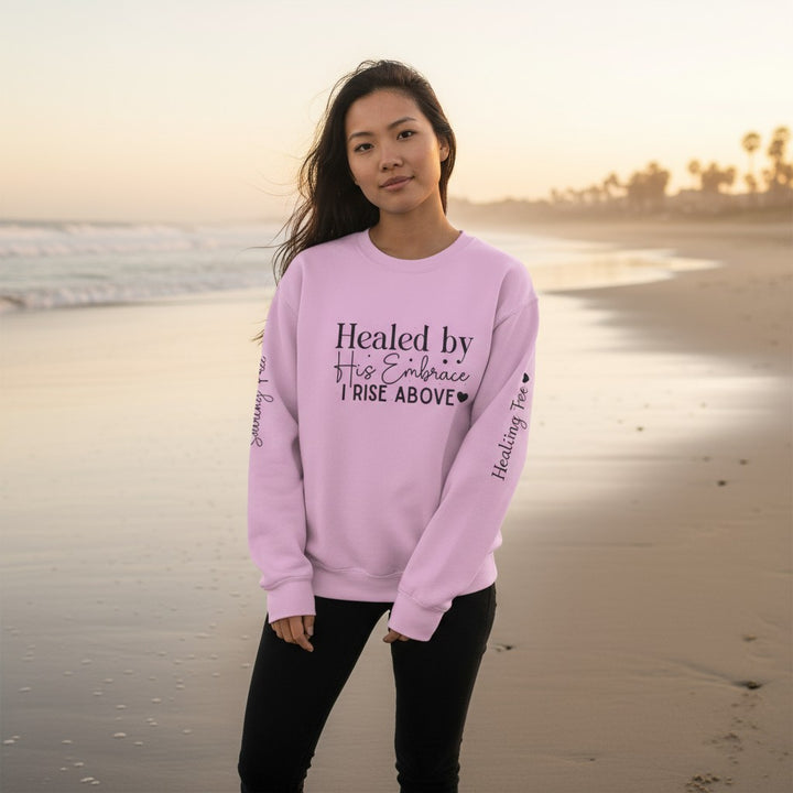 Unisex Lightweight Crewneck Sweatshirt - Healed By His Embrace