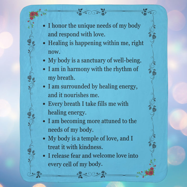 Fleece Sherpa Blanket - Healing Words of Love