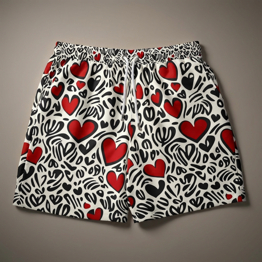 Heart Pattern One-Piece Swimsuit | Women’s Fun Summer Style