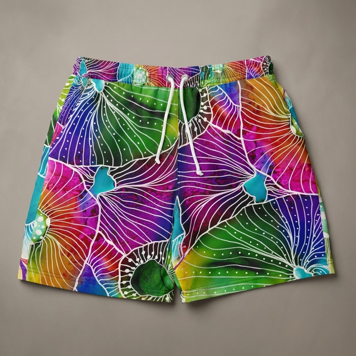 Colorful Vibrant Unisex Swim Shorts - Perfect for Summer Beach Days & Pool Parties